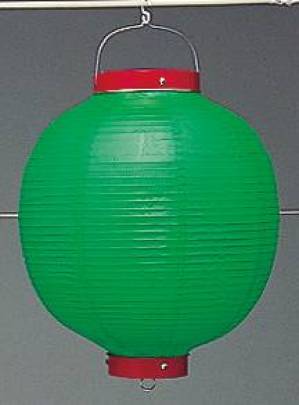 提灯 ビニール提灯（装飾用） 10号丸型（緑）